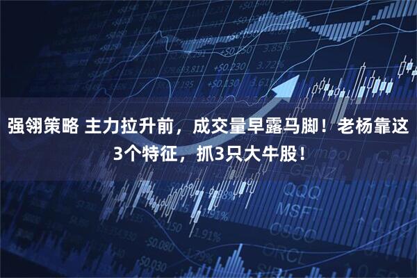 强翎策略 主力拉升前,成交量早露马脚!老杨靠这3个特征,抓3只大牛股!